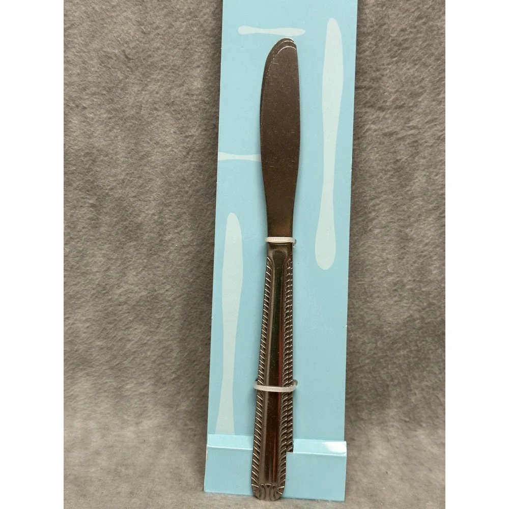Gibson Tustin Dinner Knives‎ Set of 12 Silver NWT Stainless Steel 3 Piece Set